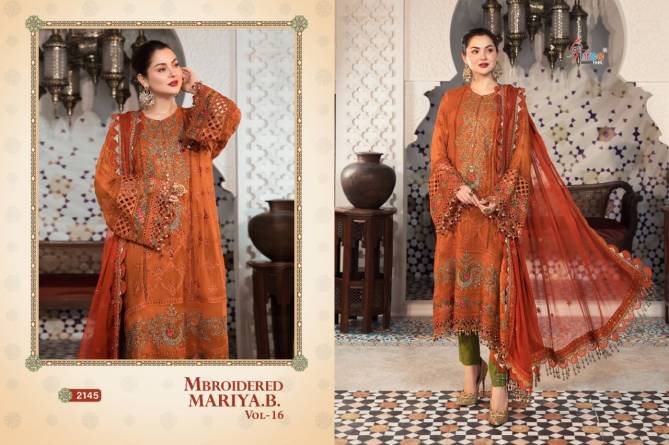 Shree Mbroidered Mariya B 16 Festive Wear Fancy Georgette Pakistani Salwar Kameez Collection